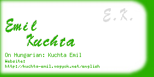 emil kuchta business card